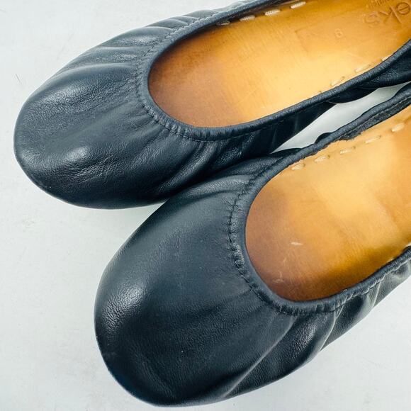 Tieks By Gavrieli Womens Leather black Ballet Flats Matte Black Shoes Slip Ons - Picture 4 of 16
